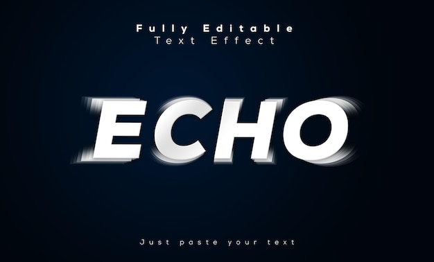 Echo-Texteffektvorlage vollständig bearbeitbar