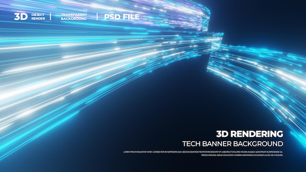 echte 3D-Rendering-Abstraktbanner