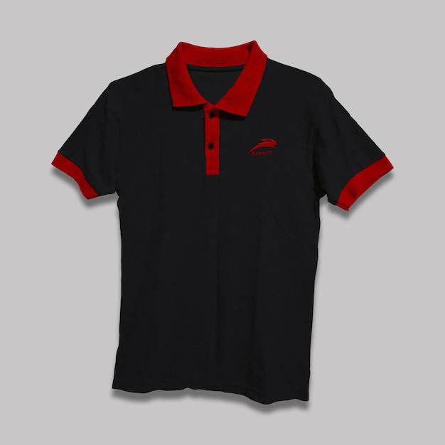 PSD echtes poloshirt-designmodell