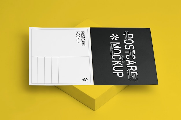 PSD echtes postkarten-mockup-design