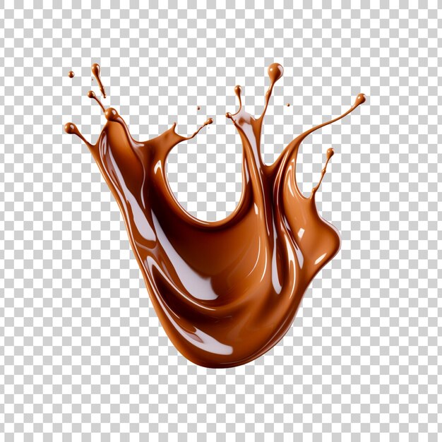 PSD un éclaboussure de chocolat avec une goutte de lait