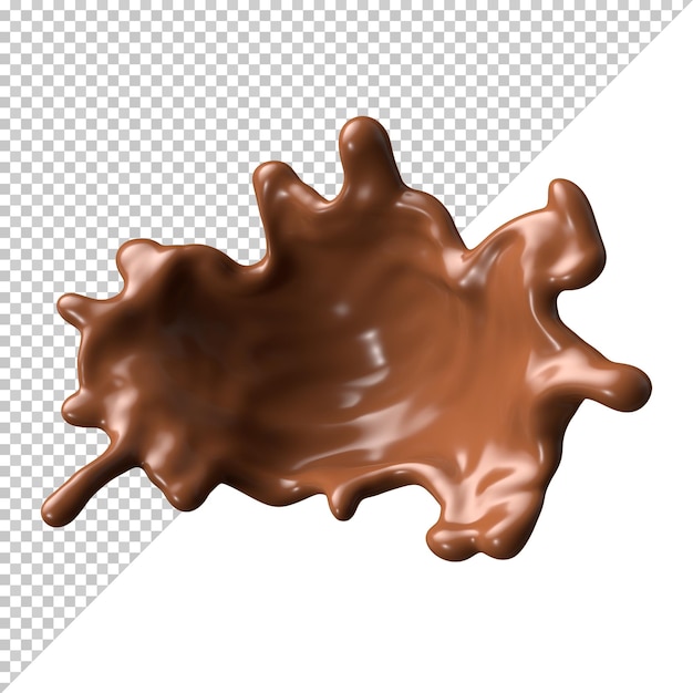 Éclaboussure De Coeur De Lait Au Chocolat 3d Réaliste