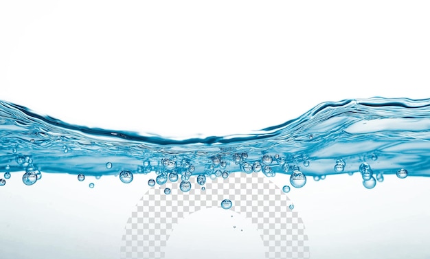 un éclaboussure d'eau bleue avec les mots " eau " sur elle