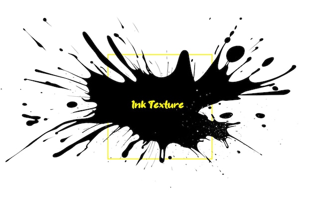 éclaboussure d'encre avec fond blanc