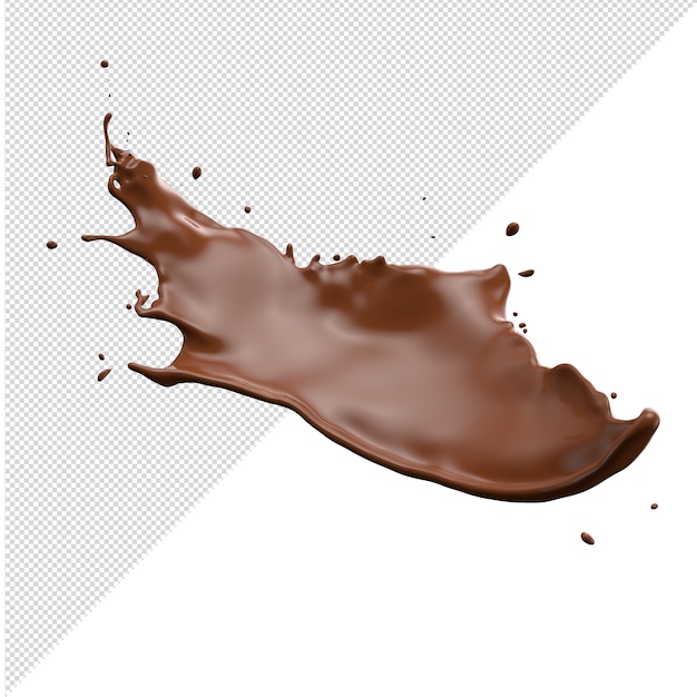 Éclaboussure De Lait Au Chocolat 3d Réaliste