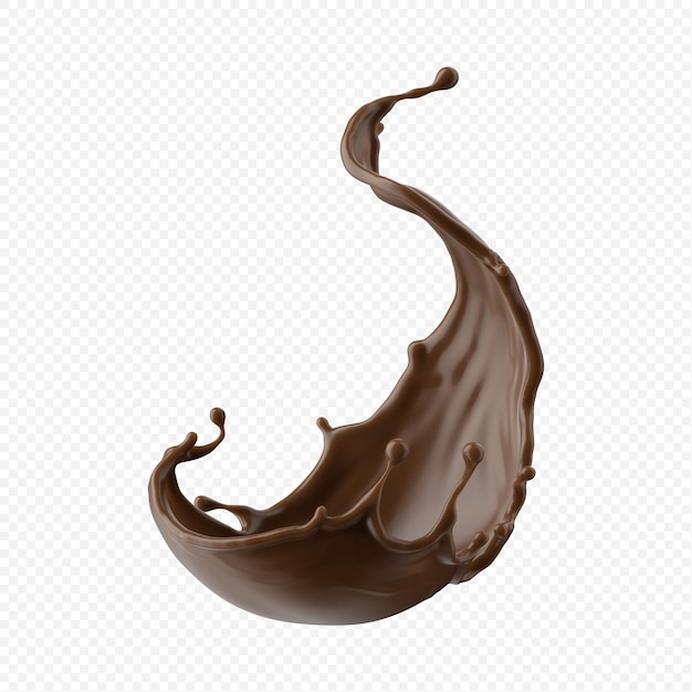 Éclaboussure De Lait Au Chocolat Isolé