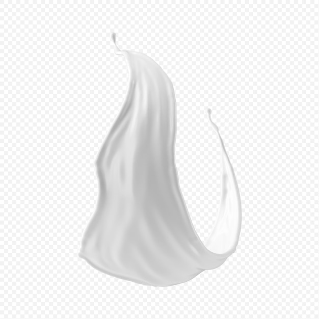 Éclaboussure de lait blanc isolé