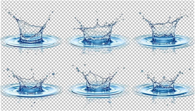 Des éclaboussures d'eau captivantes sous différentes formes et angles