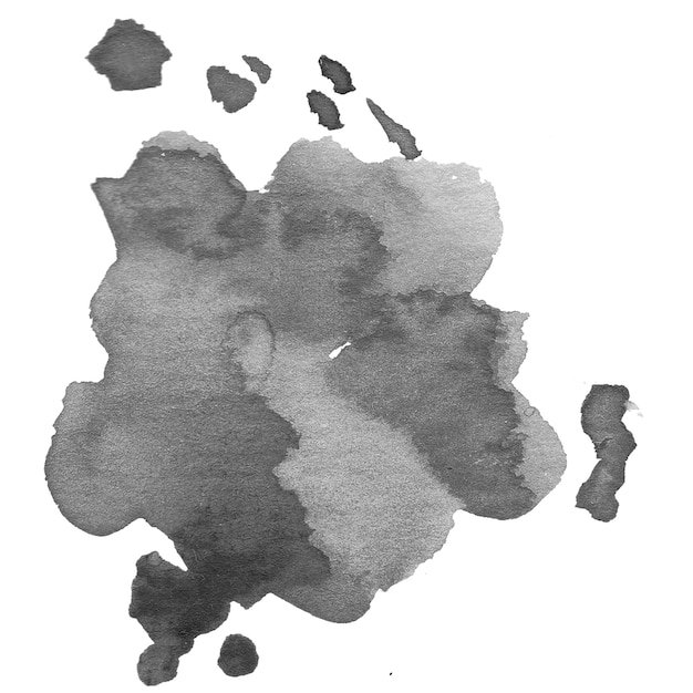 Des éclaboussures peintes à l'aquarelle, des éléments de conception dessinés à la main isolés sur un fond blanc.