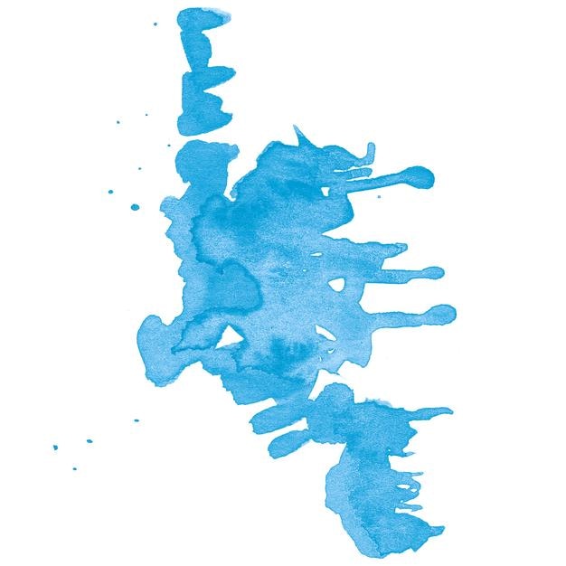 Éclaboussures peintes à l'aquarelle Éléments de conception dessinés à la main isolés sur fond blanc