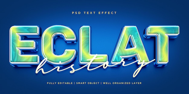 Eclat efecto de texto de estilo 3d