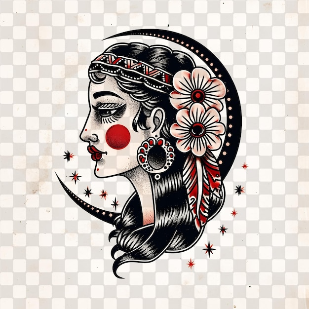 PSD eclipse floral un jardín tatuado de mujeres
