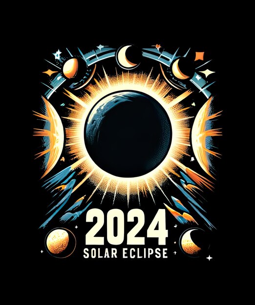 Eclipse Solaire Totale éclipse En 2024 PSD Premium