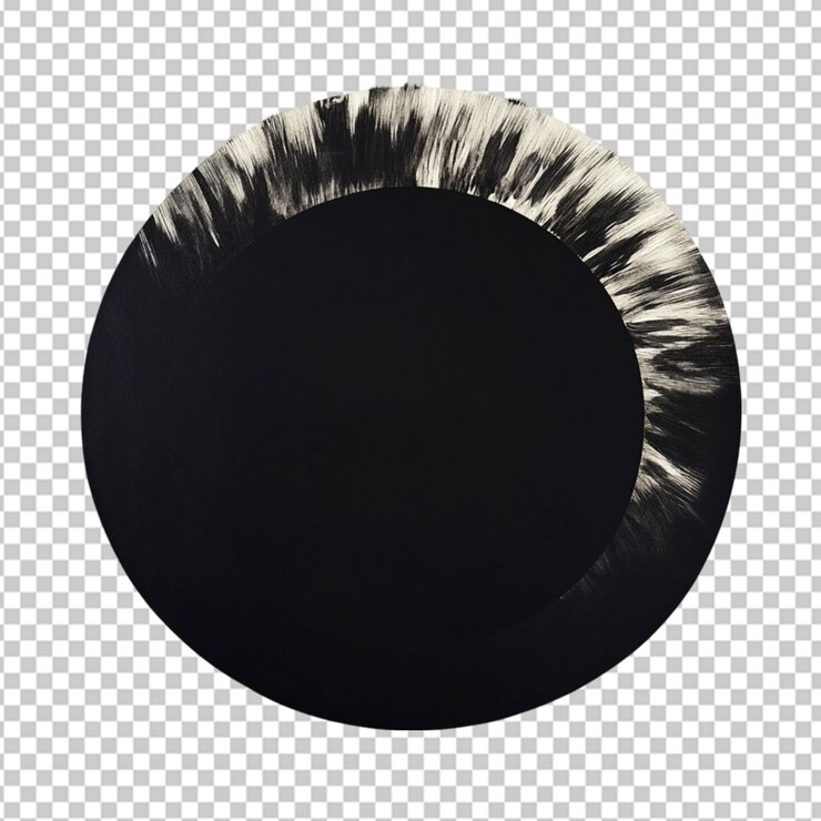PSD eclipse solar inverso em fundo transparente