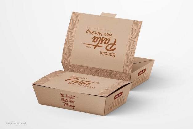 Eco Brand's Visuals Kraftpapier-Lebensmittelbox-Modell