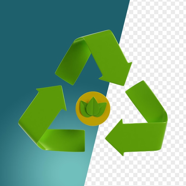Ecologia terra verde 3d ícone clipart para campanha ambiental