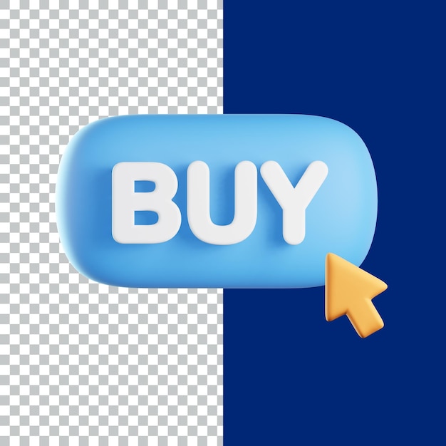 Ecommerce 3D Icon render design de ativos Ilustração de ícone 3D