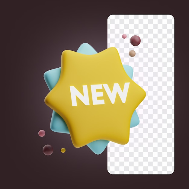 Ecommerce neuer star eingetroffen 3d icon illustration