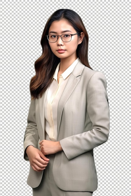 Économiste Asiatique Psd Fond Blanc Transparent Isolé