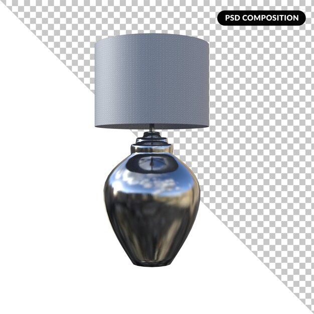 Écran de lampe isolé 3d