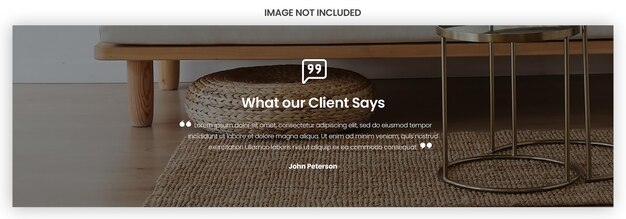 Un écran d'une page Web qui dit ce que dit notre client