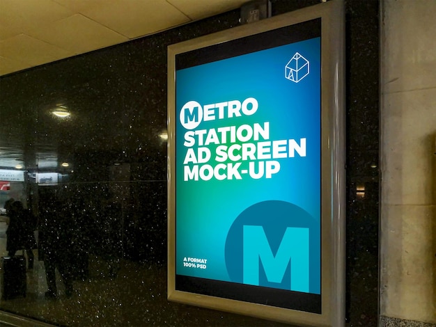 Écran Publicitaire De La Station De Métro