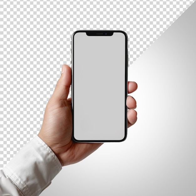 Écran de téléphone à la main png
