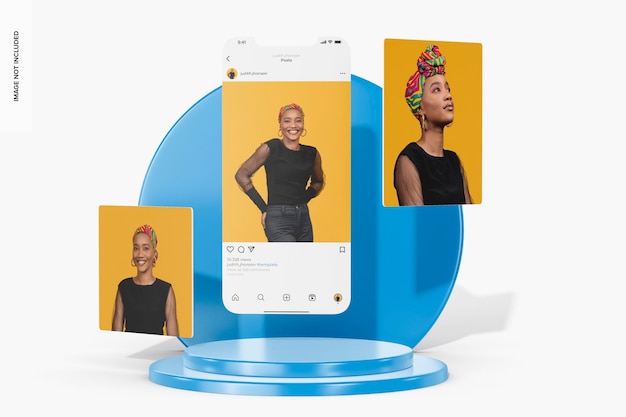 Écrans de smartphone avec maquette de formes 02