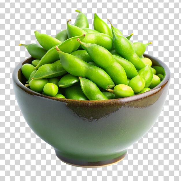 PSD edamame dans un bol isolé sur un fond transparent