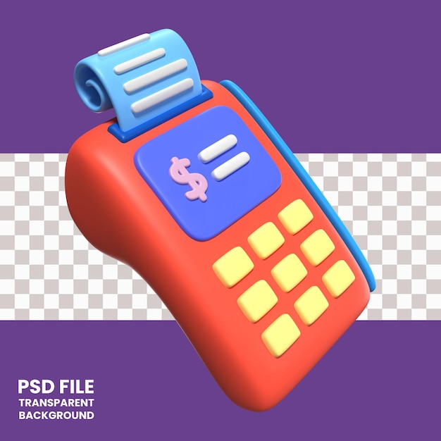 EDC-Maschine 3D-Illustrationssymbol