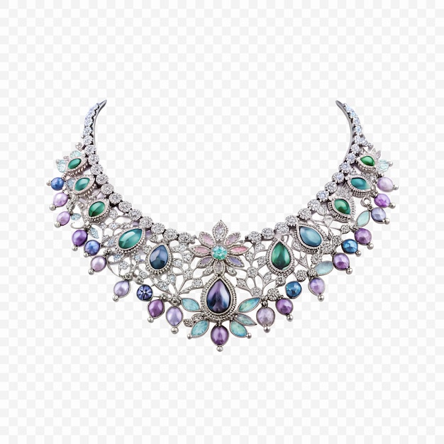 Edelstein- und Perlenhalsband