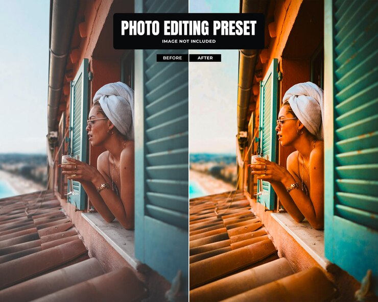 PSD edición de fotos de verano tropical filtro de edición de fotos de viajes coloridos para influencer de instagram