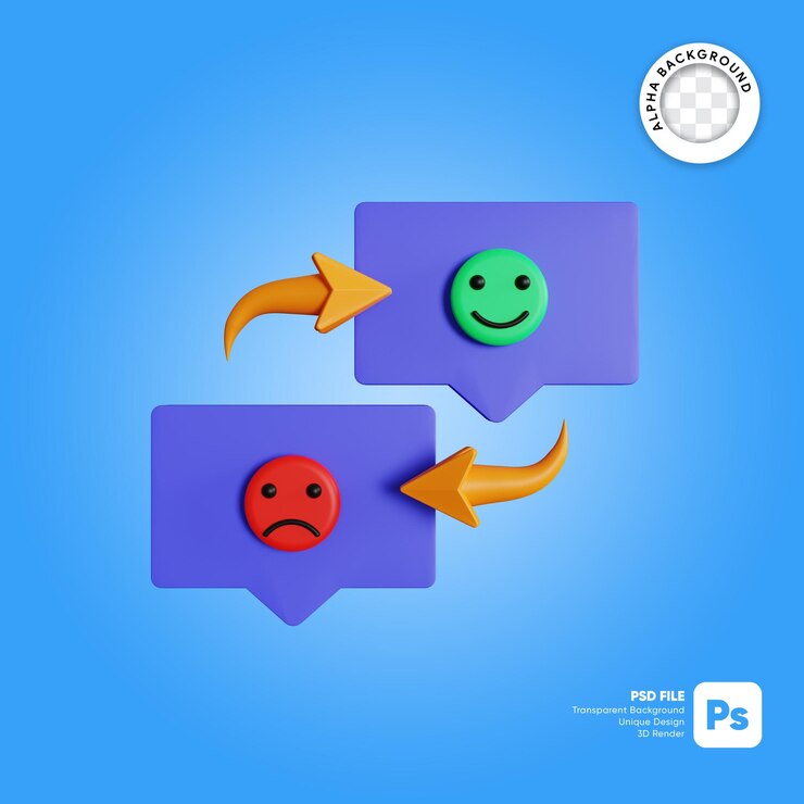 PSD edições de revisão de cliente de ilustração 3d