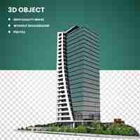 PSD edifício 3d arp kule escritório arquitetura casa torre