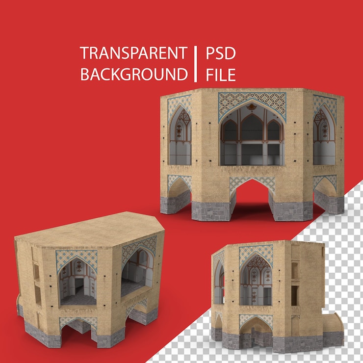 PSD edificio antiguo persa png