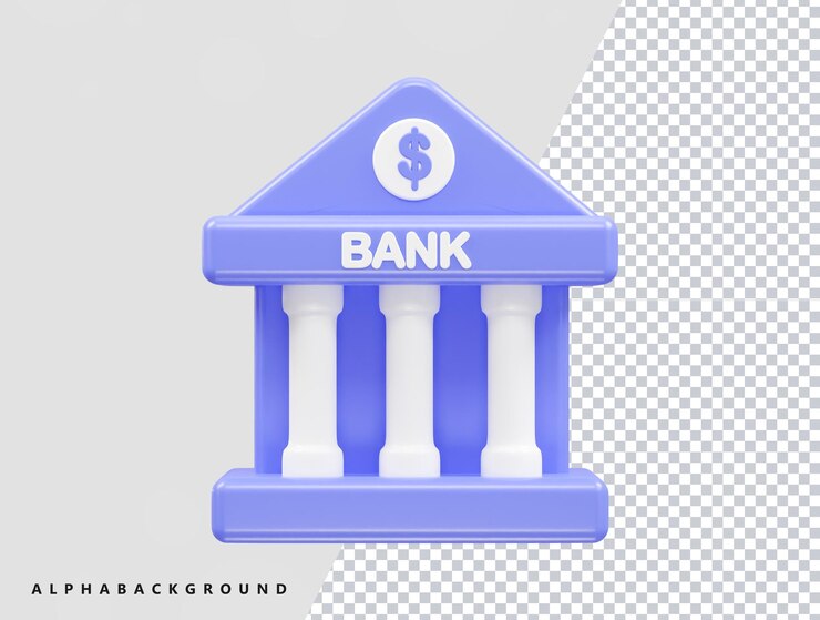 PSD un edificio azul con un signo de dólar.