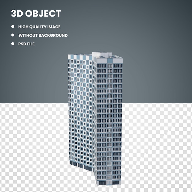 Edifício de canto 3d