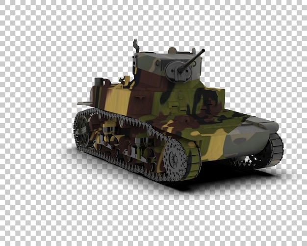 PSD edifício de tanque blindado isolado no fundo ilustração de renderização 3d