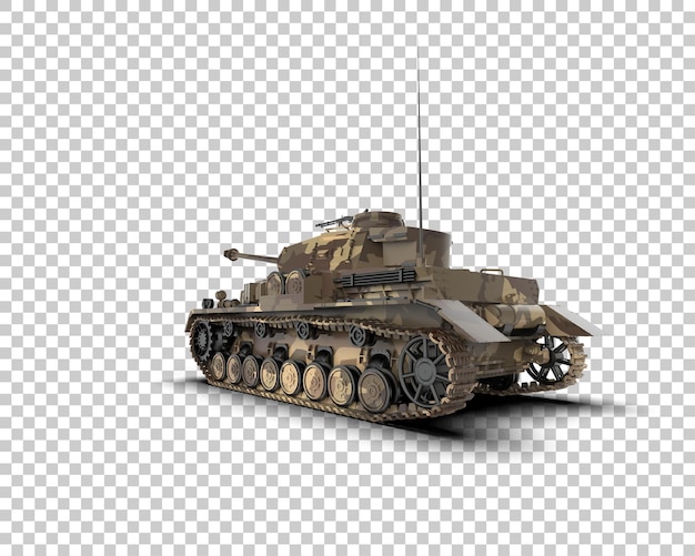 Edifício de tanque blindado isolado no fundo ilustração de renderização 3D
