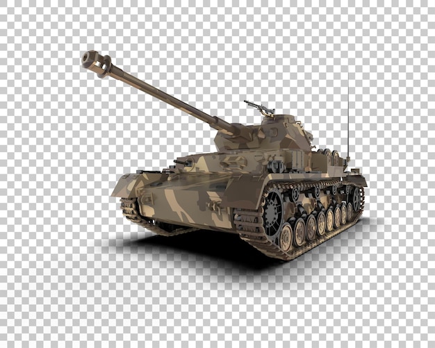 Edifício de tanque blindado isolado no fundo ilustração de renderização 3D