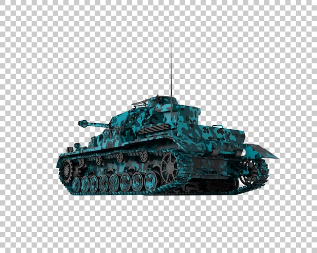 Edifício de tanque blindado isolado no fundo ilustração de renderização 3D