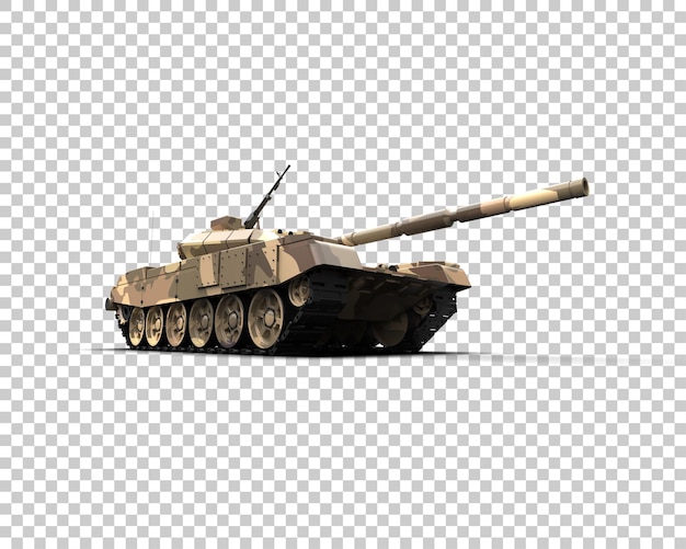Edifício de tanque blindado isolado no fundo ilustração de renderização 3D