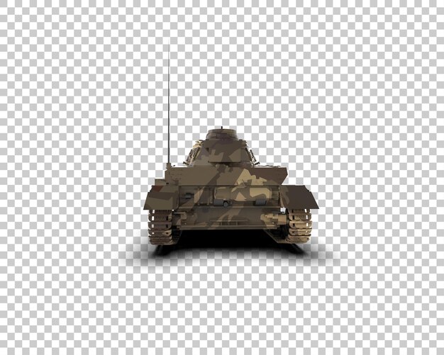Edifício de tanque blindado isolado no fundo ilustração de renderização 3D