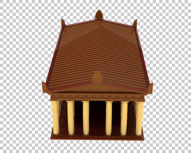 PSD edifício do fórum isolado no fundo ilustração de renderização 3d