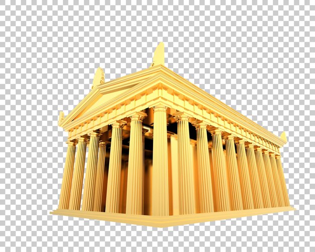 PSD edifício do fórum isolado no fundo ilustração de renderização 3d