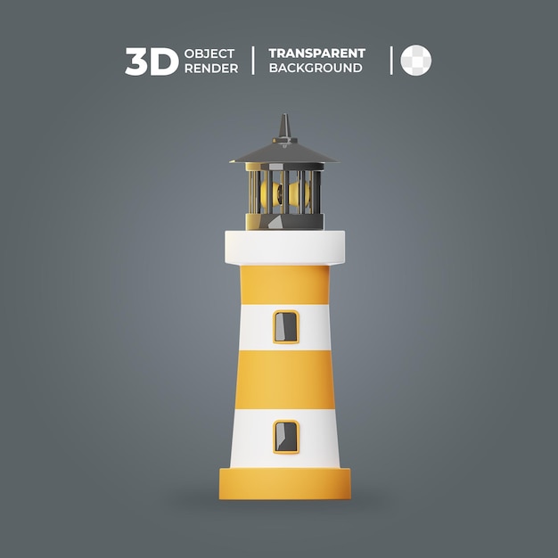 PSD edificio del faro modelo 3d