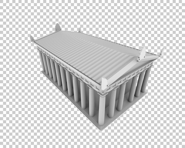 Edificio del foro aislado en el fondo Ilustración de renderización 3D