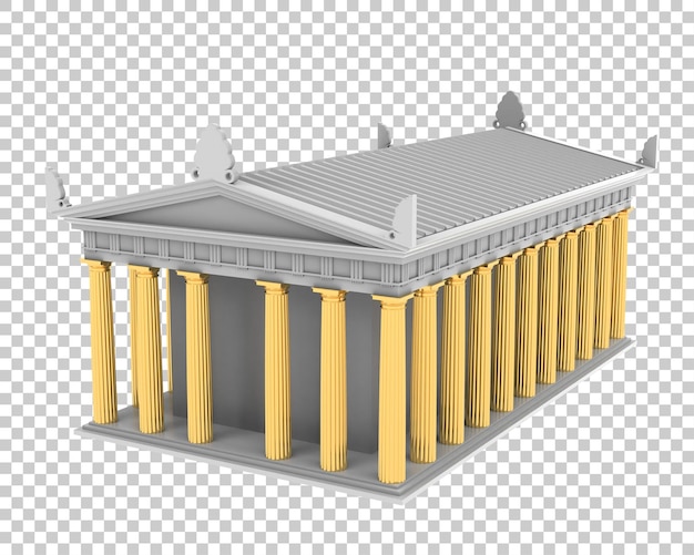 PSD edificio del foro aislado en el fondo ilustración de renderización 3d