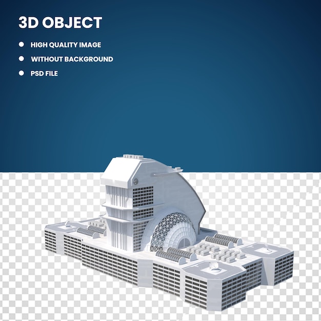 edificio futurista 3d