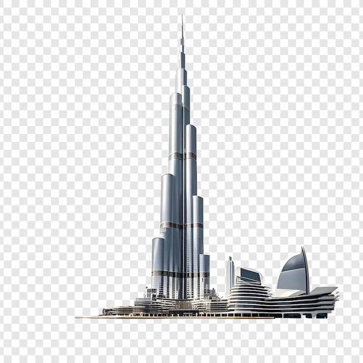 PSD un edificio hecho de rascacielos se muestra en una ilustración